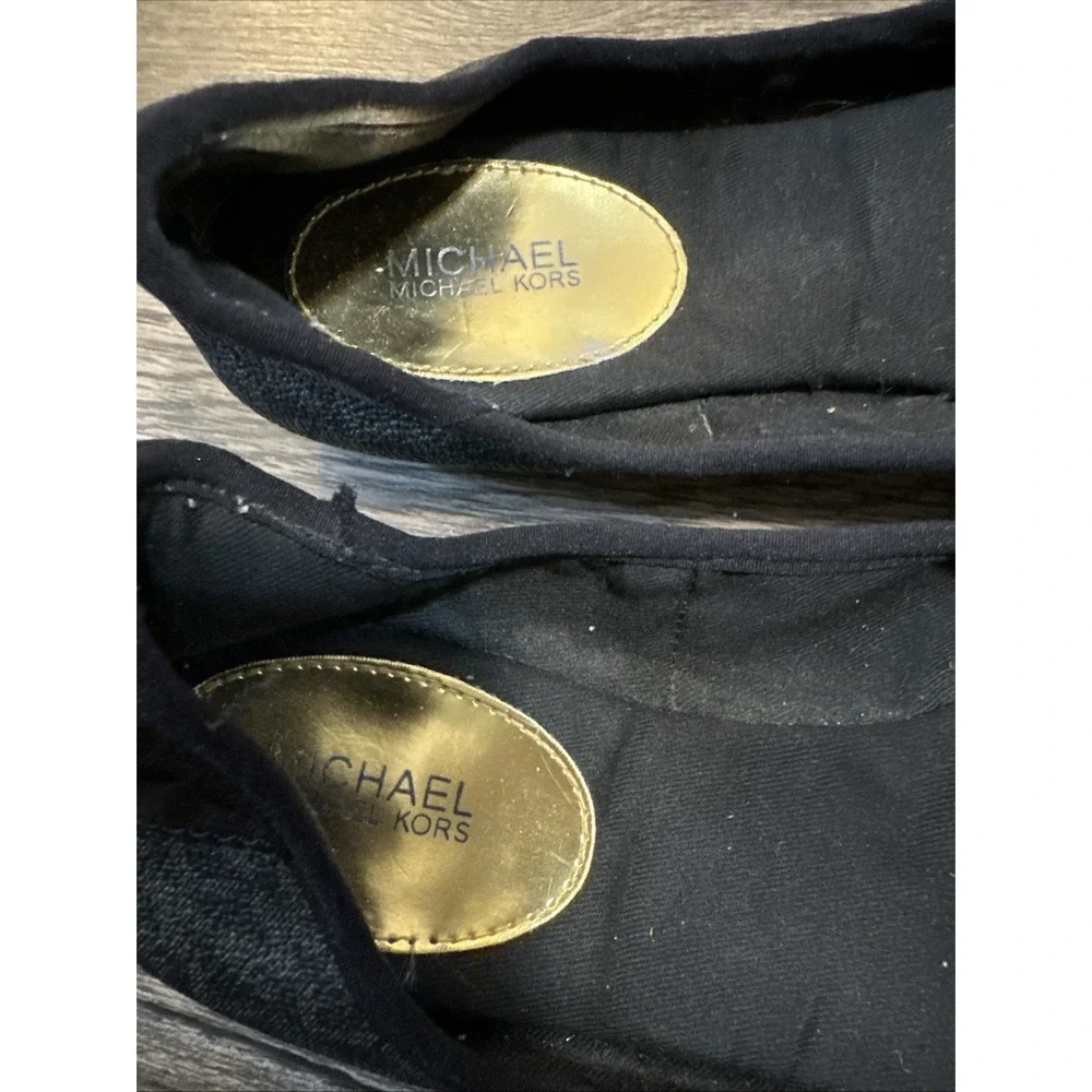 Michael Kors Women's Flat  Shoes   Melody Ballet‎ Signature Black Size 7.5